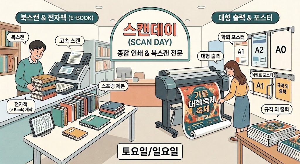 스캔데이 추석 지나고 밀린 공부 업무 주말 영업